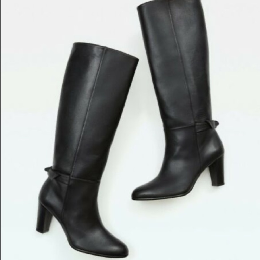 Alexandre Birman Rachel 80 Knee High Black Leather Boots